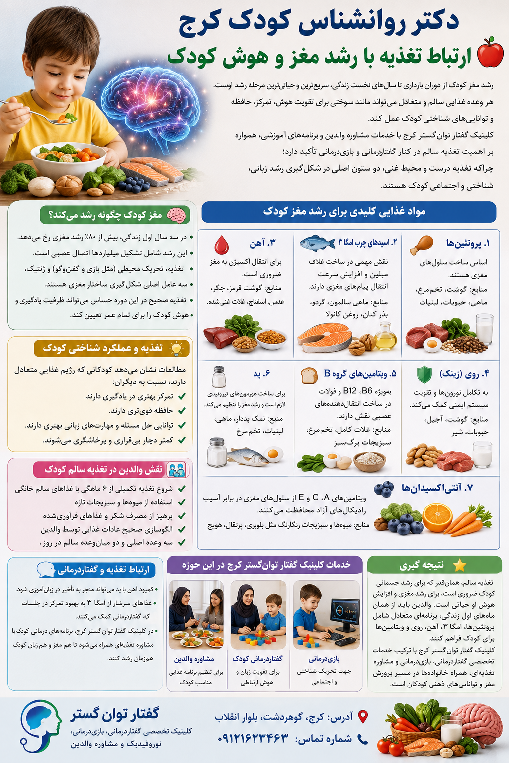 تغذیه و رشد مغز کودک؛ برای مغز در حال رشد چه غذایی لازم است؟